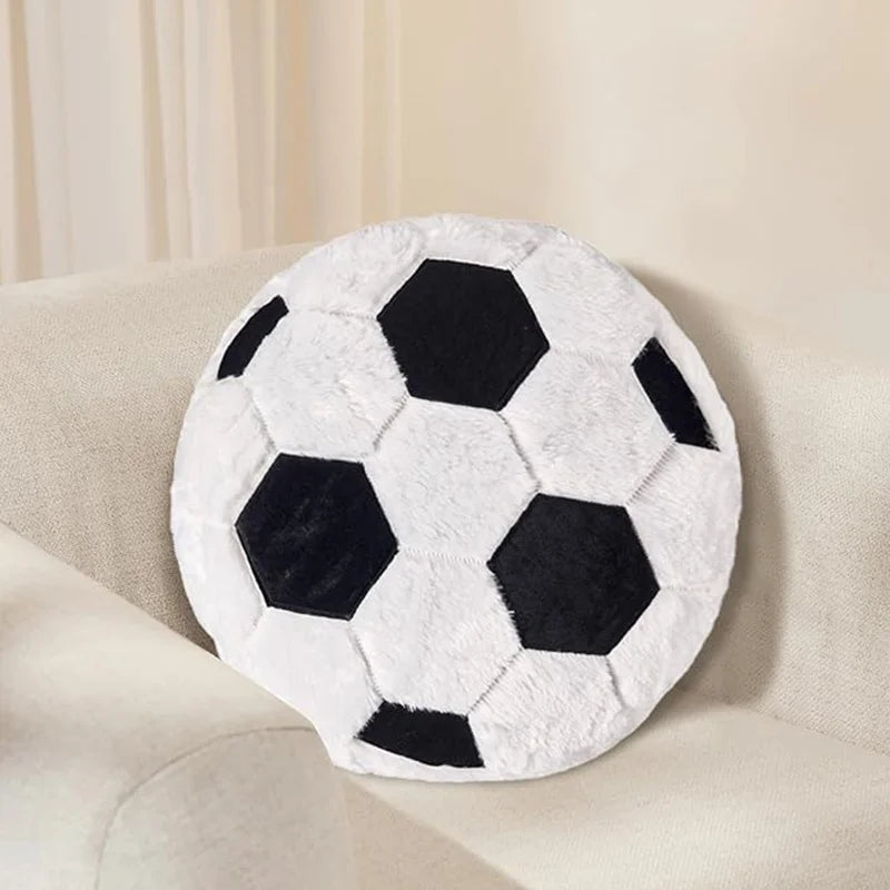 Plush Soccer Ball Throw Pillow Cushion