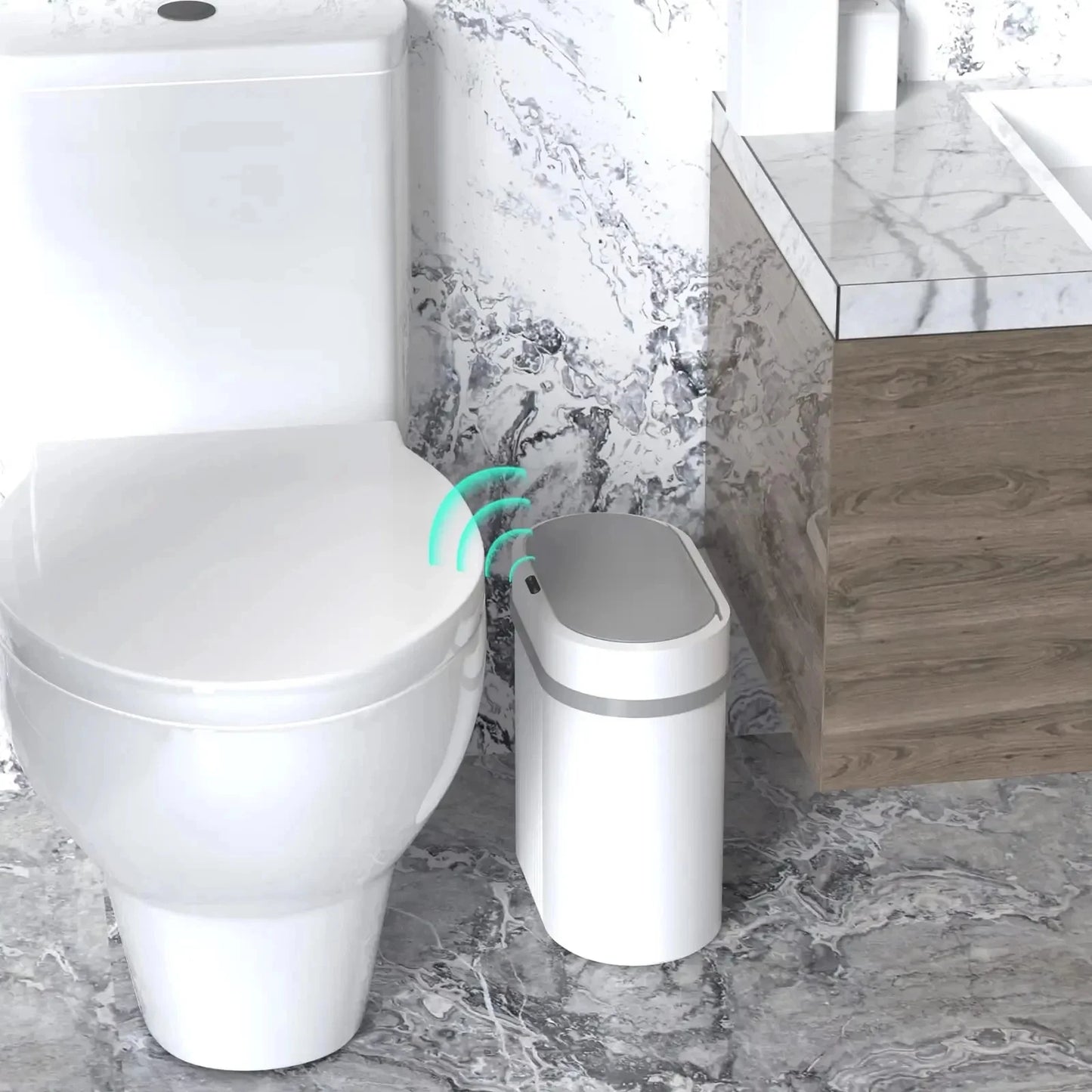 Motion Sensor Bathroom Trash Can