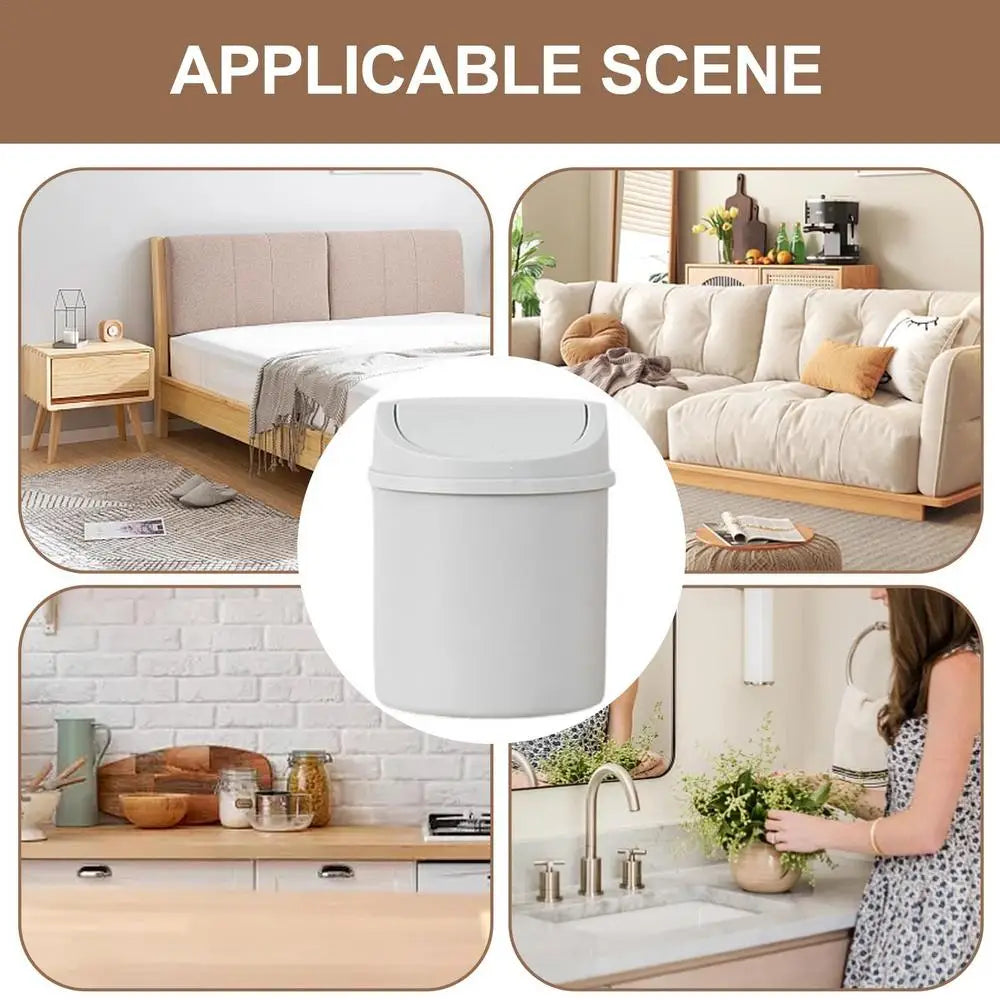 Mini Garbage Can Desktop Plastic