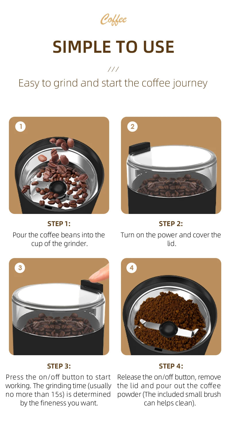 High-Power Coffee Grinder Household