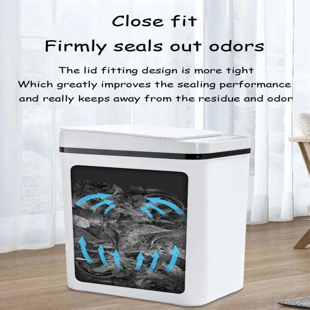 Bathroom Touchless Trash,12L Motion Sensor-Activated