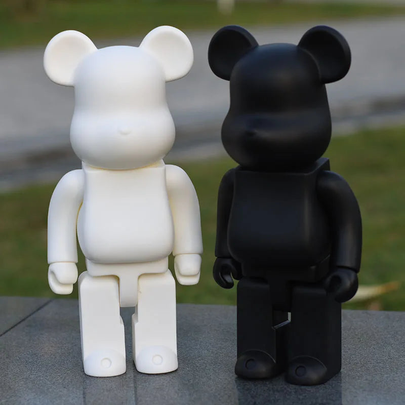 28cm Bear Statue Paint Block Bear Decor Desktop Ornaments