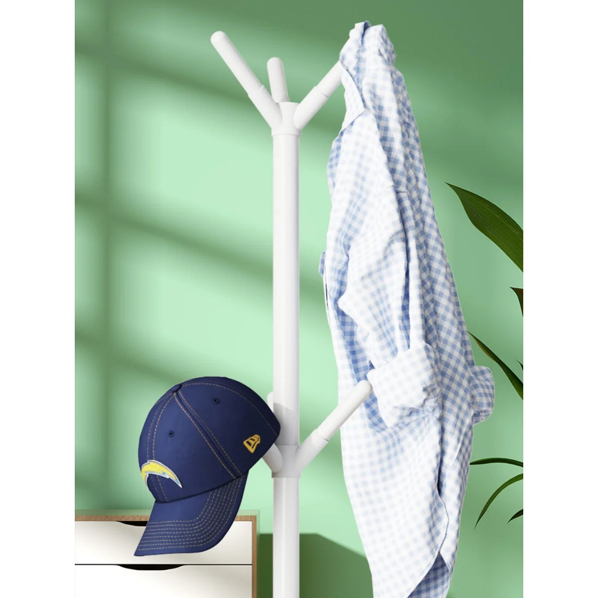 Solid Color Metal Clothing and Hat Storage
