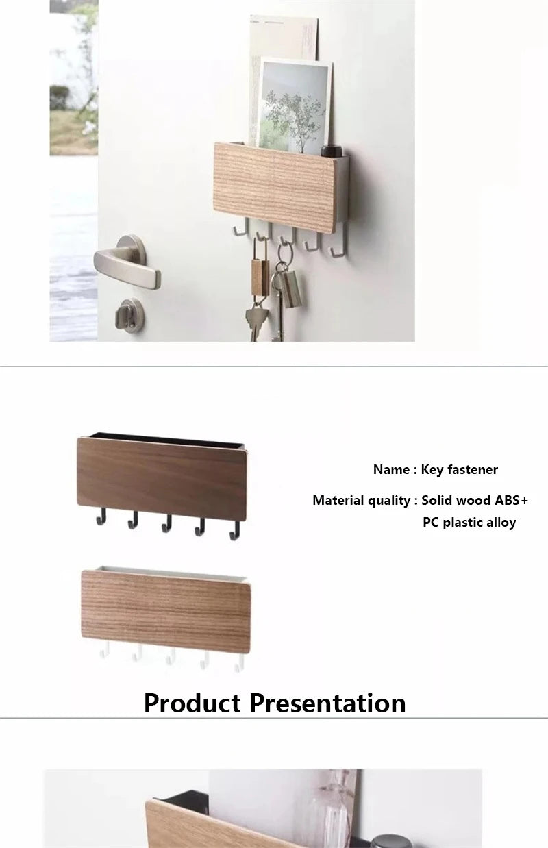 Wall Hanging Bamboo Key Hanger Holder