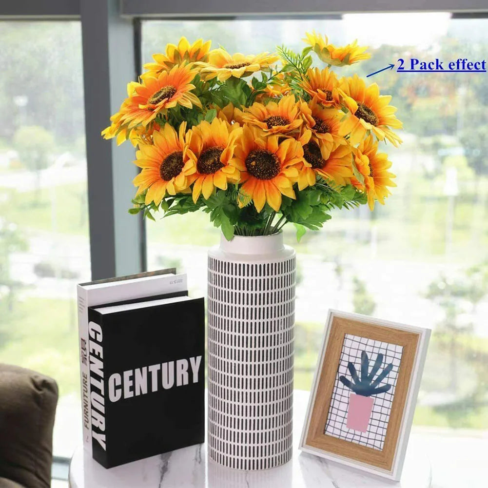 7 Heads Artificial Sunflower Flowers Bouquet