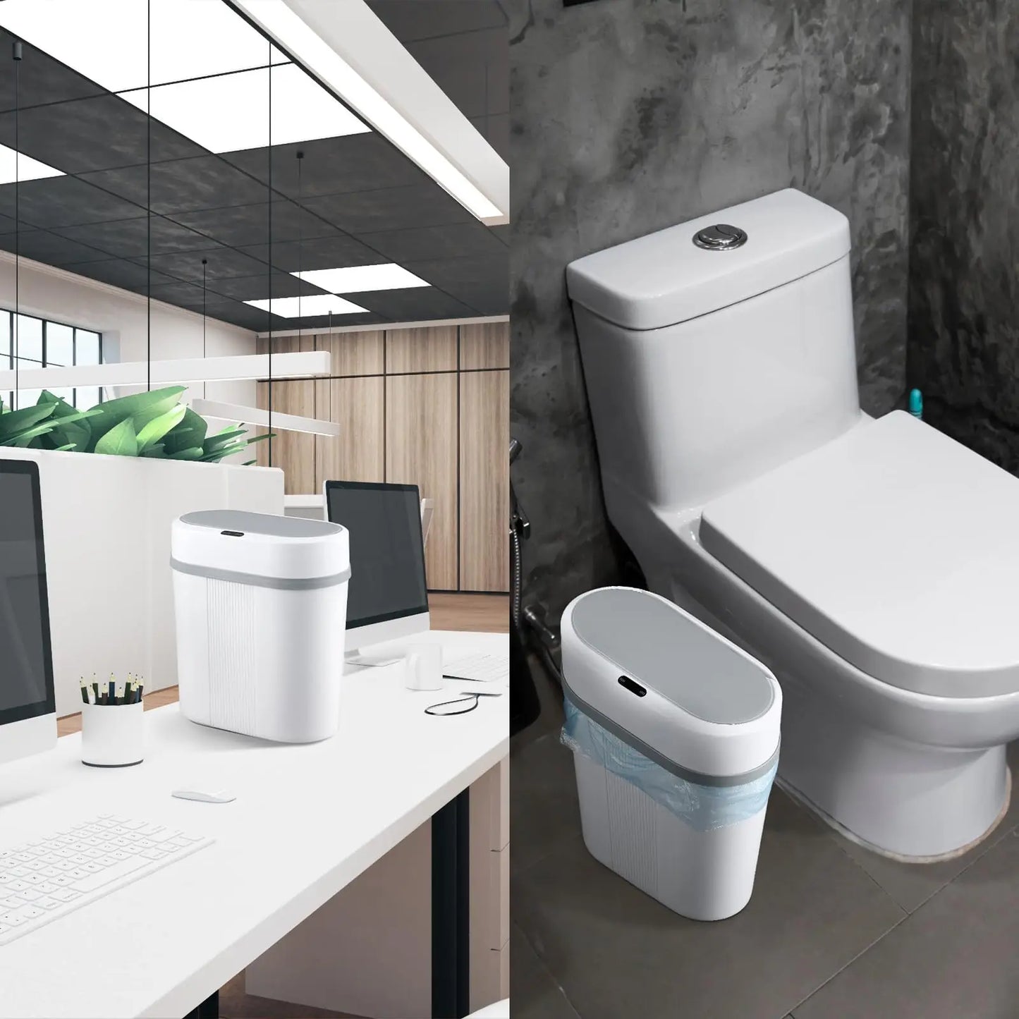 Motion Sensor Bathroom Trash Can
