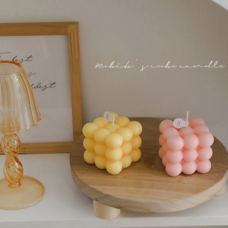 Cube Bubble Shaped Scented Big Cube Bubble Safety Soy Wax Candles Drop shipping
