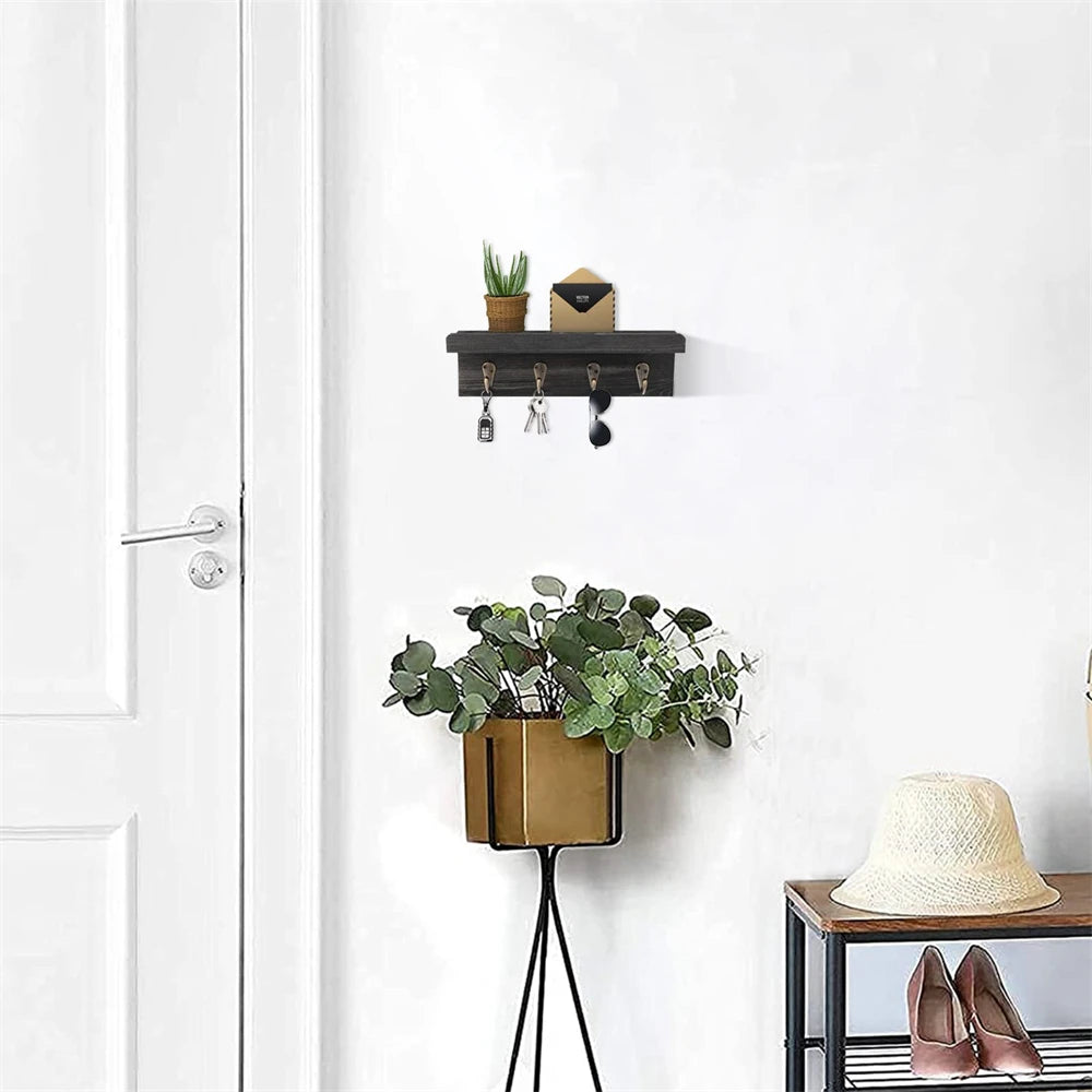 Farmhouse Wooden Key Holder Wall Mounted
