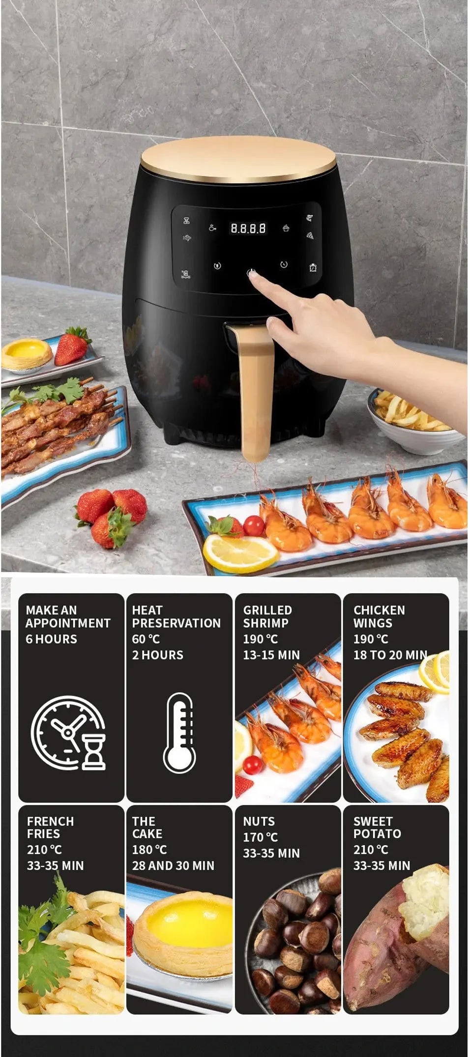6L Air fryer Multi-functional