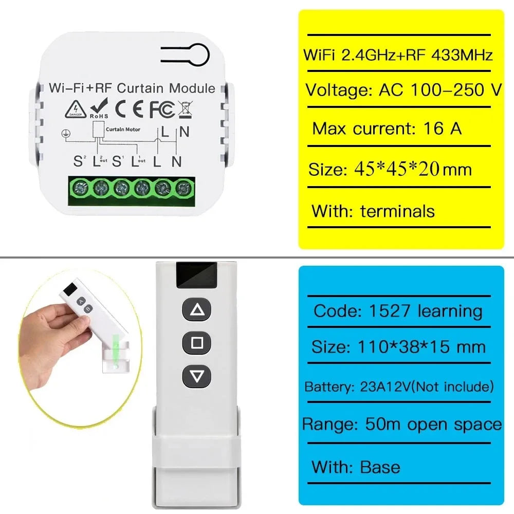 Tuya Smart WiFi Curtain Switch