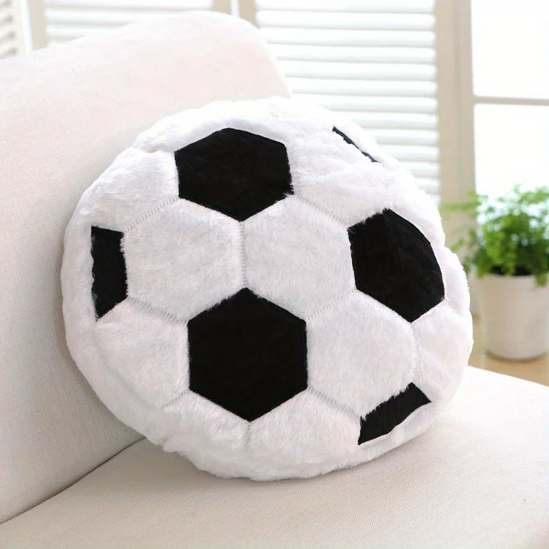 Plush Soccer Ball Throw Pillow Cushion