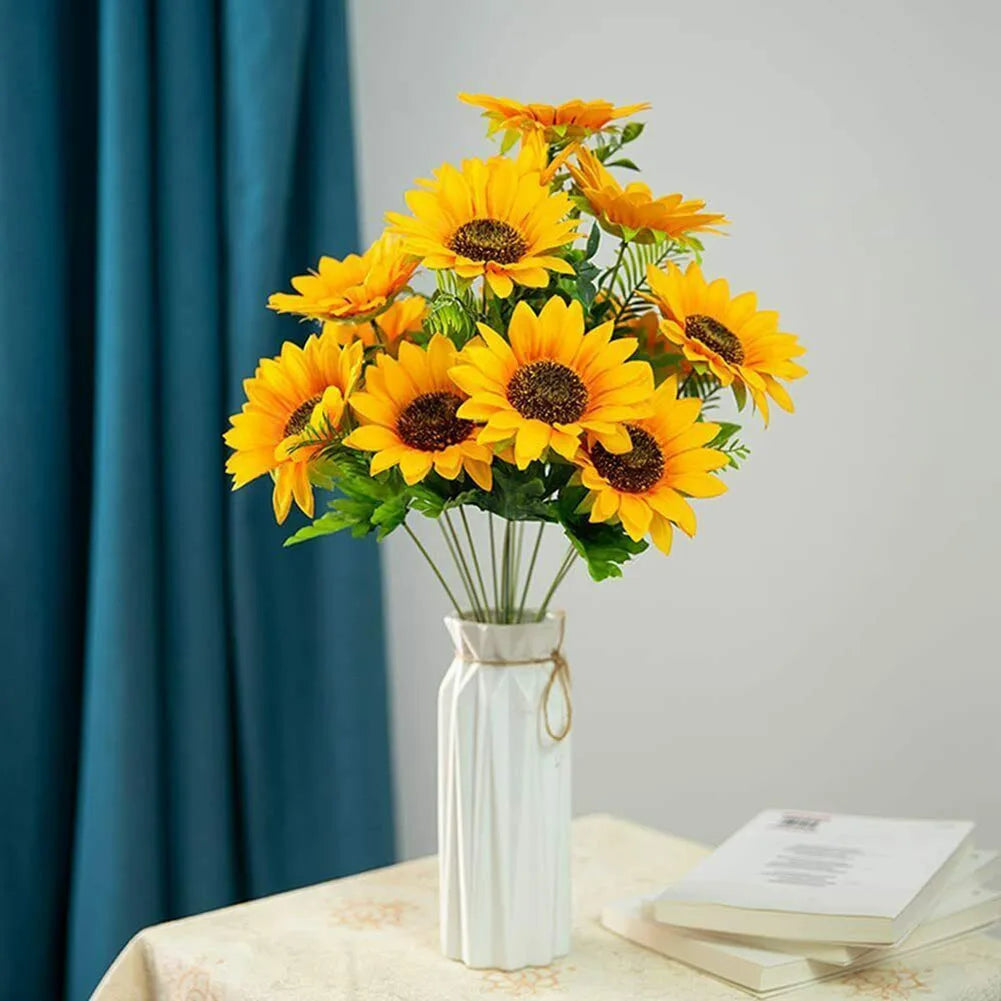 7 Heads Artificial Sunflower Flowers Bouquet