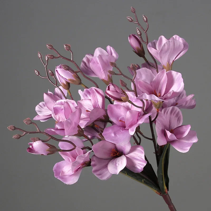 High Quality 5 Forks 20 Head Artificial Magnolia Flower