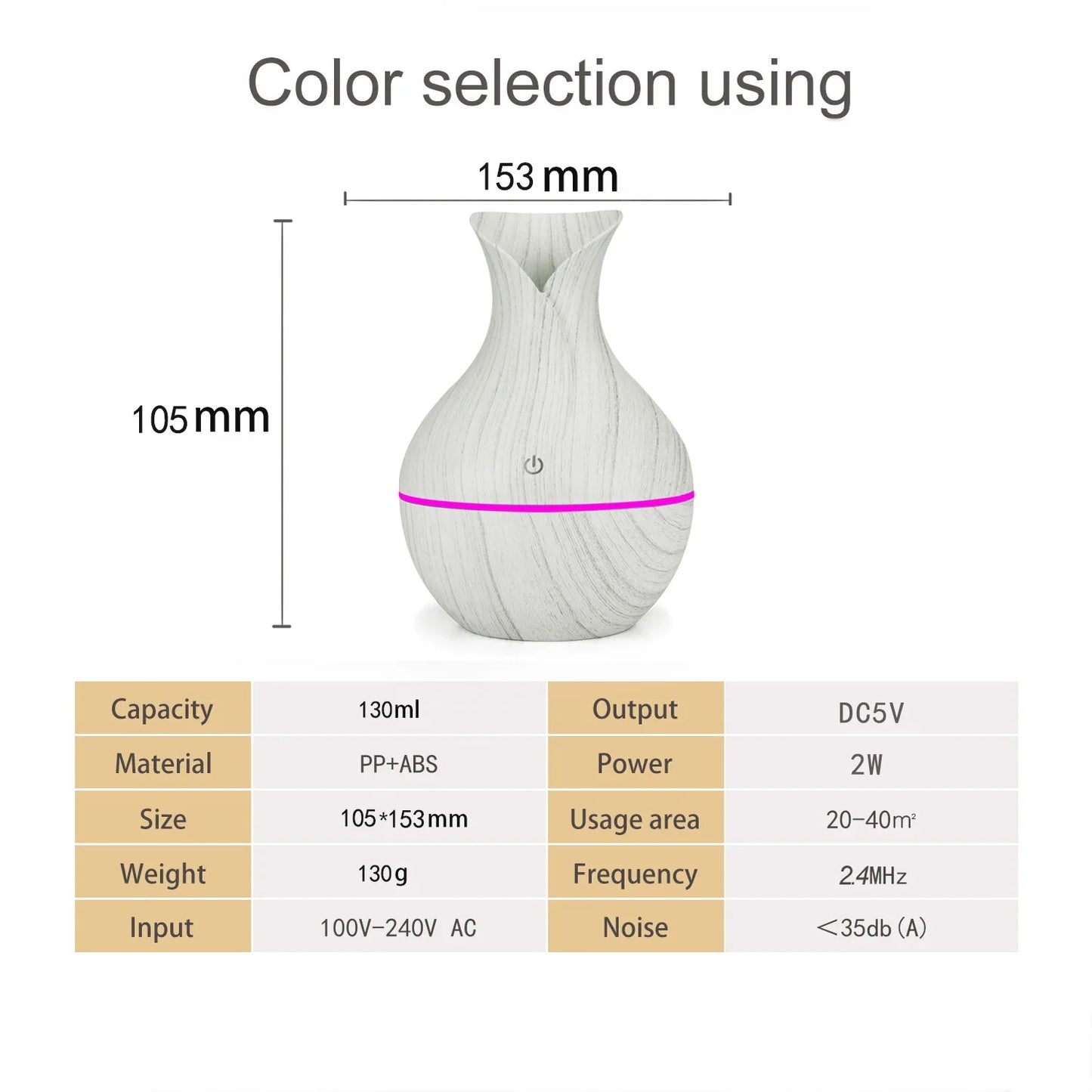 200ml Air Humidifier Essential Oil Diffuser USB