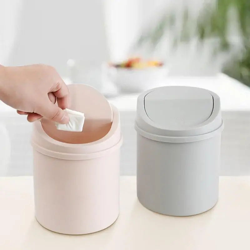 Mini Garbage Can Desktop Plastic