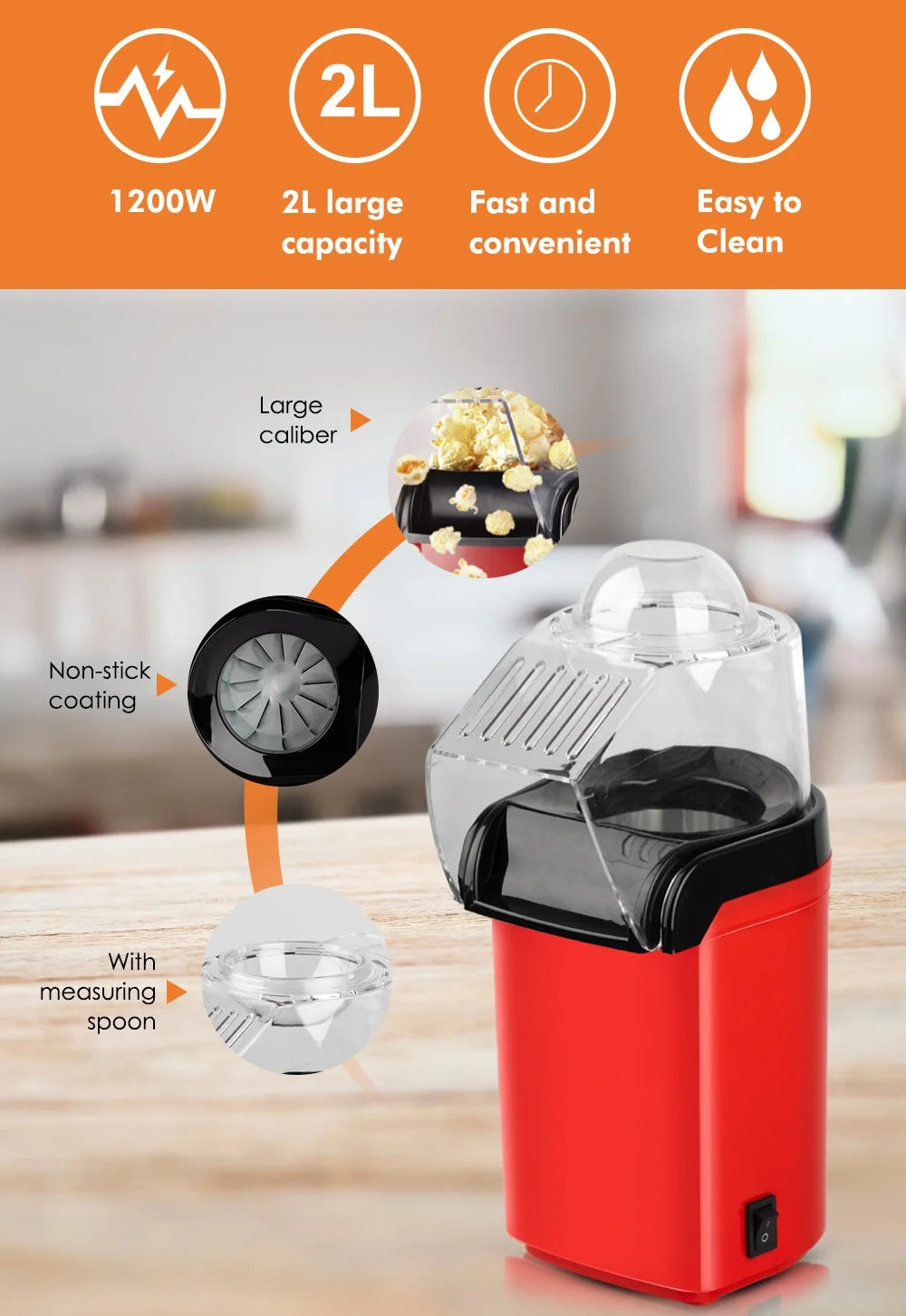 Mini Popcorn Machine Electric Household Appliance