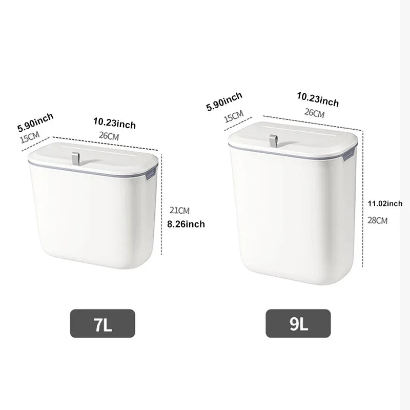 Can Wall Mounted Hanging Trash With Lid