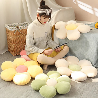 Stuffed Six Petal Flower Cushion