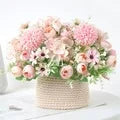 Bundle Silk Hydrangea Autumn Vase for Home Decor