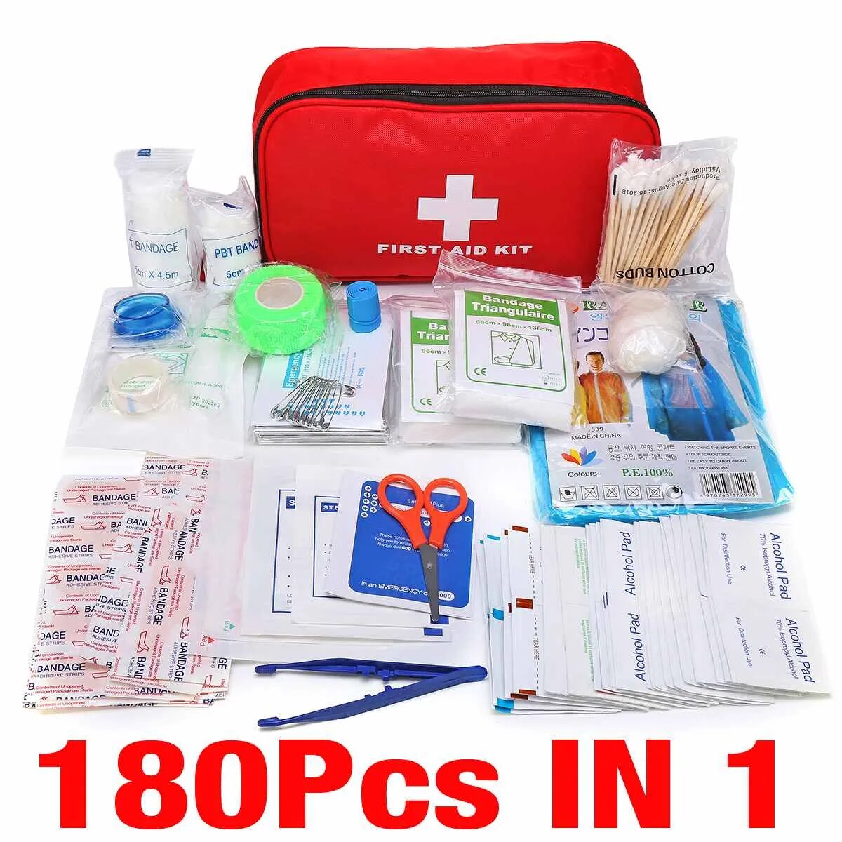 Handy Household First Aid Kit with Labelled Compartments Outdoor Travel Portable Survival Kit Sportsman Series Life Medicine Bag