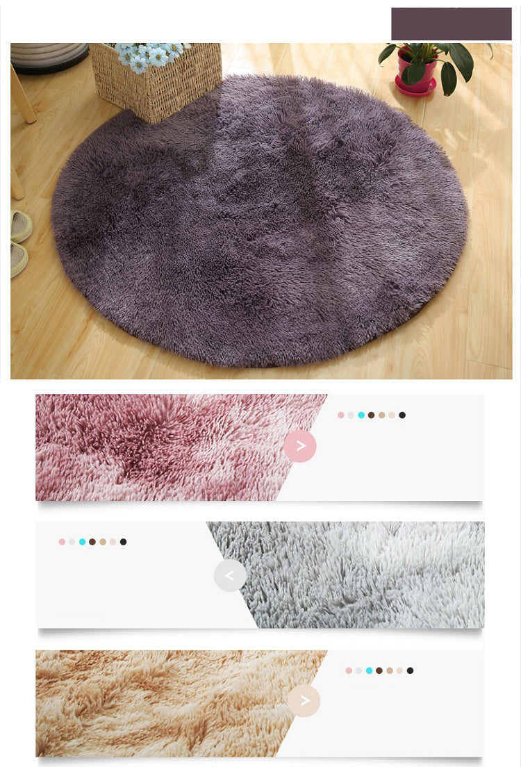 Grey Round Area Rug Carpets for Living Room