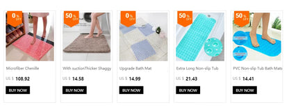 12PCS Bathroom Slip Transparent Pad