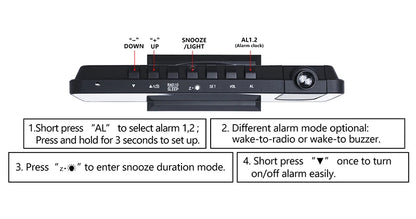 LED Digital Alarm Clock Table