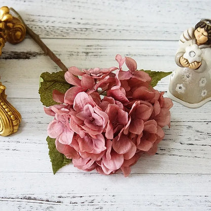 Bundle Silk Hydrangea Autumn Vase for Home Decor