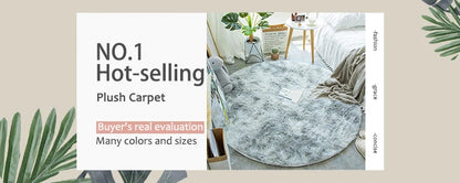 Grey Round Area Rug Carpets for Living Room