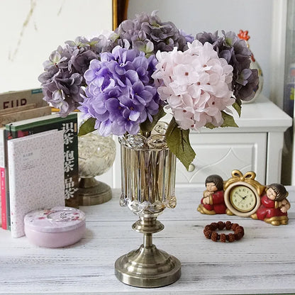 Bundle Silk Hydrangea Autumn Vase for Home Decor