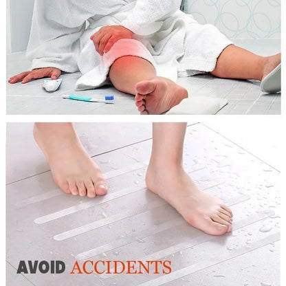 12PCS Bathroom Slip Transparent Pad