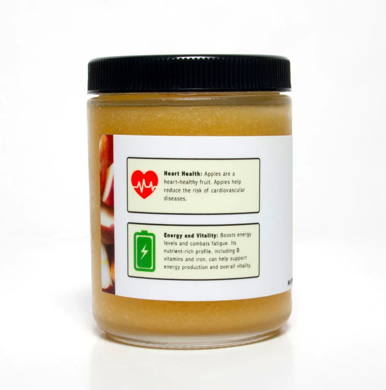 8oz container of Apple infused with Seamoss