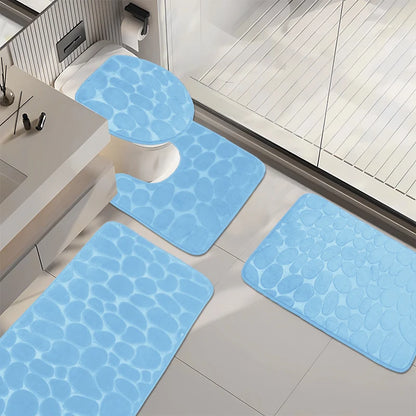 Cobblestone Bathroom Mat Super Absorbent