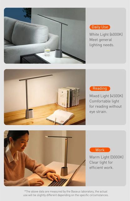 Baseus LED Desk Lamp Foldable Table Lamp Dimmable