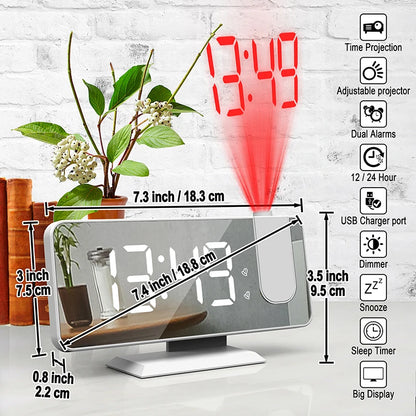 LED Digital Alarm Clock Table