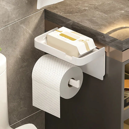 Plastic Toilet Paper Holder Storage Rack
