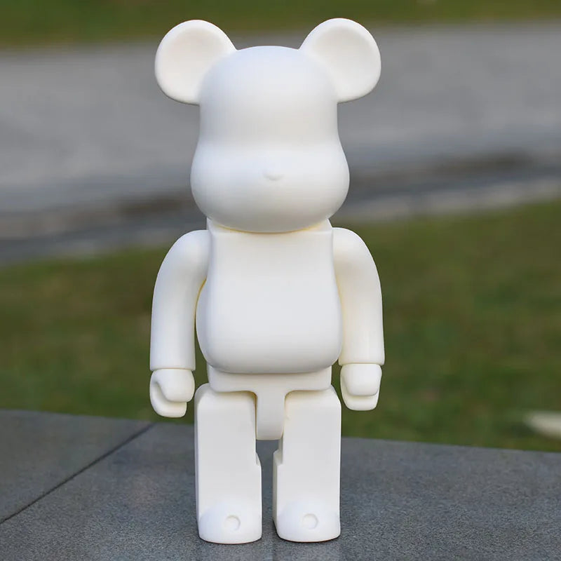 28cm Bear Statue Paint Block Bear Decor Desktop Ornaments