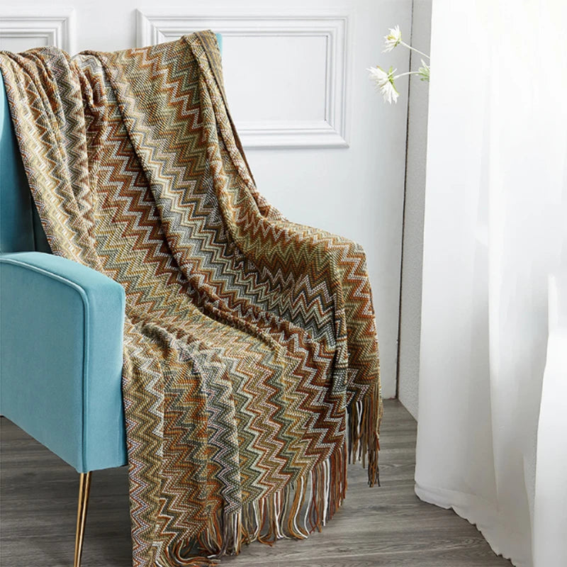Boho Plaid Blanket