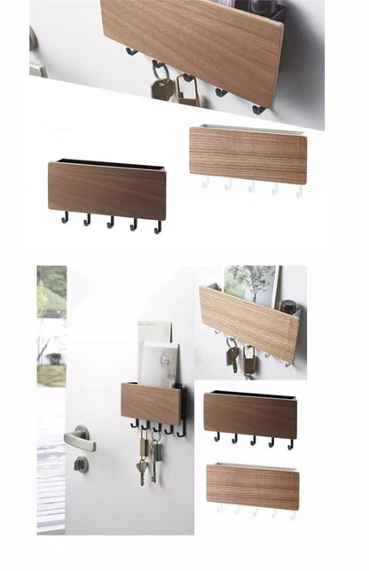 Wall Hanging Bamboo Key Hanger Holder