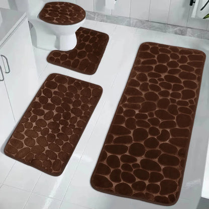 Cobblestone Bathroom Mat Super Absorbent