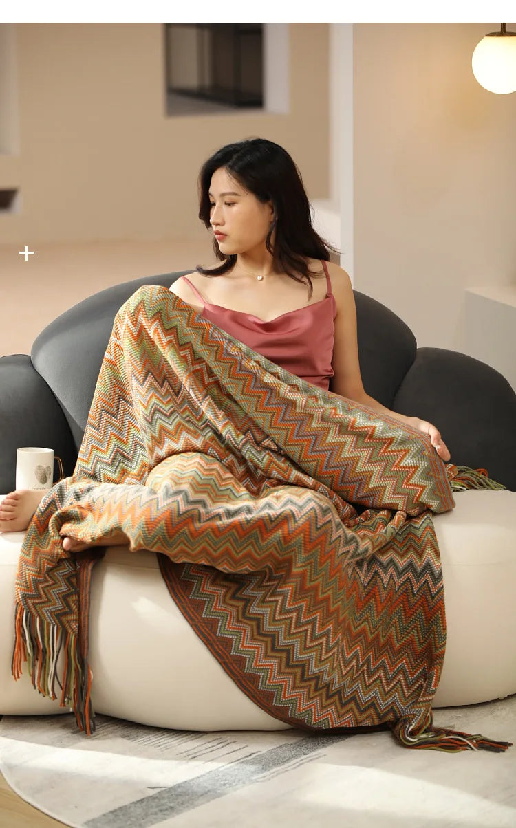 Boho Plaid Blanket