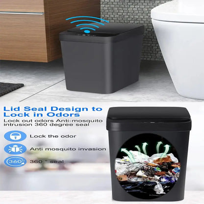 Bathroom Touchless Trash,12L Motion Sensor-Activated