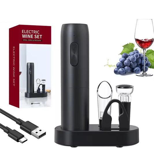 4-in-1 Electric Bottle Wine Opener Set