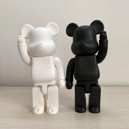 28cm Bear Statue Paint Block Bear Decor Desktop Ornaments