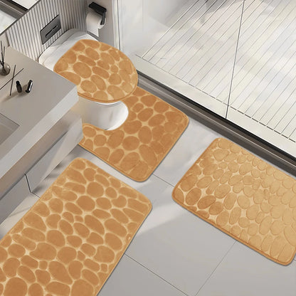 Cobblestone Bathroom Mat Super Absorbent