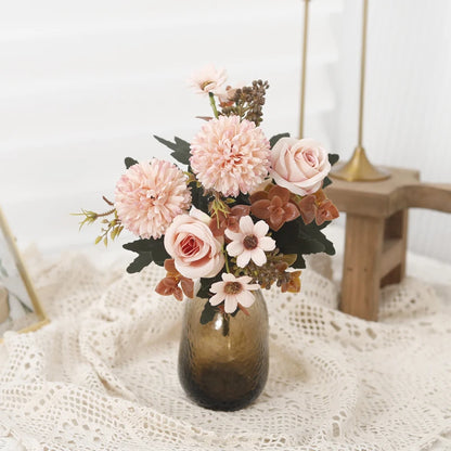 Rose Artificial Dandelion Flowers