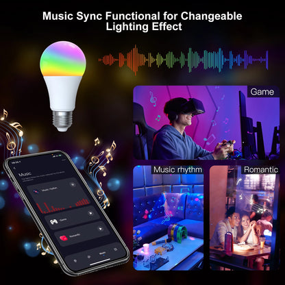 Dimmable Light LED lamp Smart Life APP, Voice with Alexa Google Home