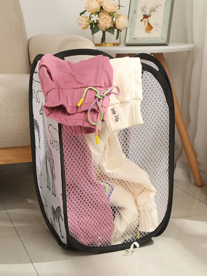 Black Storage Basket for Dirty Clothes