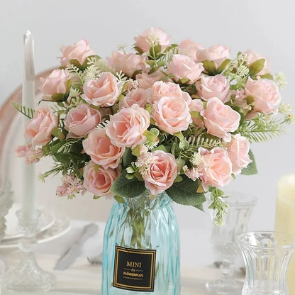 30cm Rose White Silk Bouquet Peony Artificial Flower
