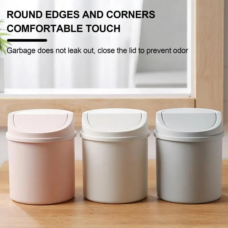 Mini Garbage Can Desktop Plastic